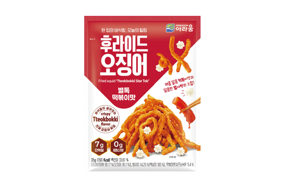 후라이드 오징어 별톡 떡볶이맛