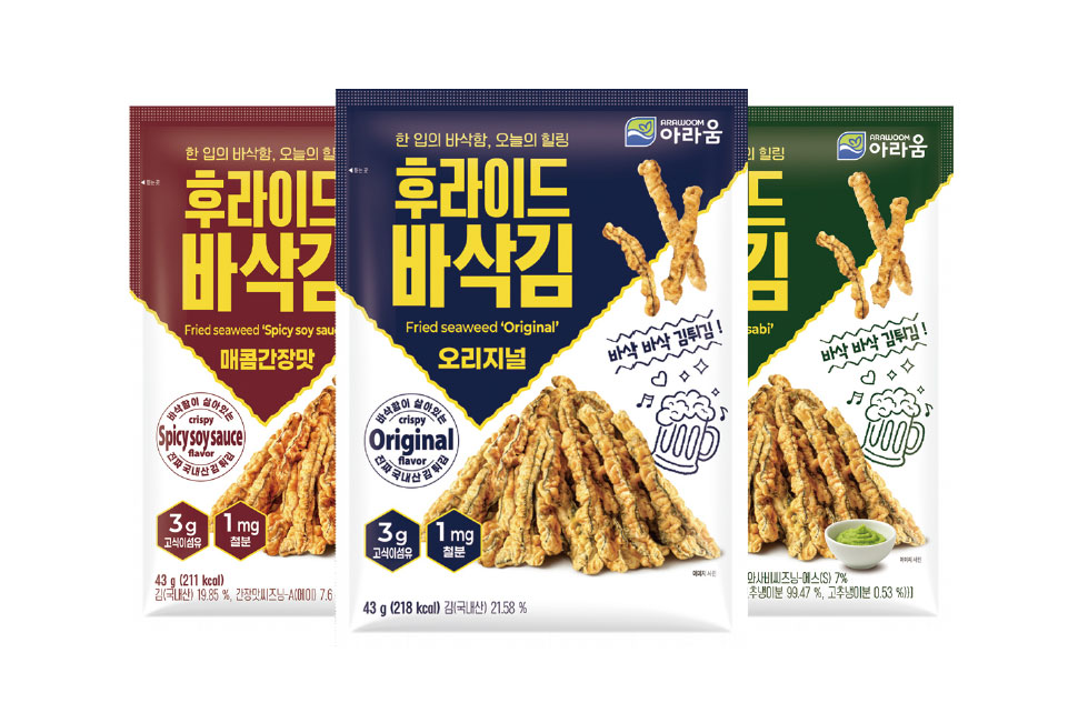 후라이드 바삭김 (오리지널, 매콤간장맛, 와사비맛)